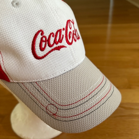 Coca-Cola Baseball Hat Cap Red White Gray - Picture 2 of 13